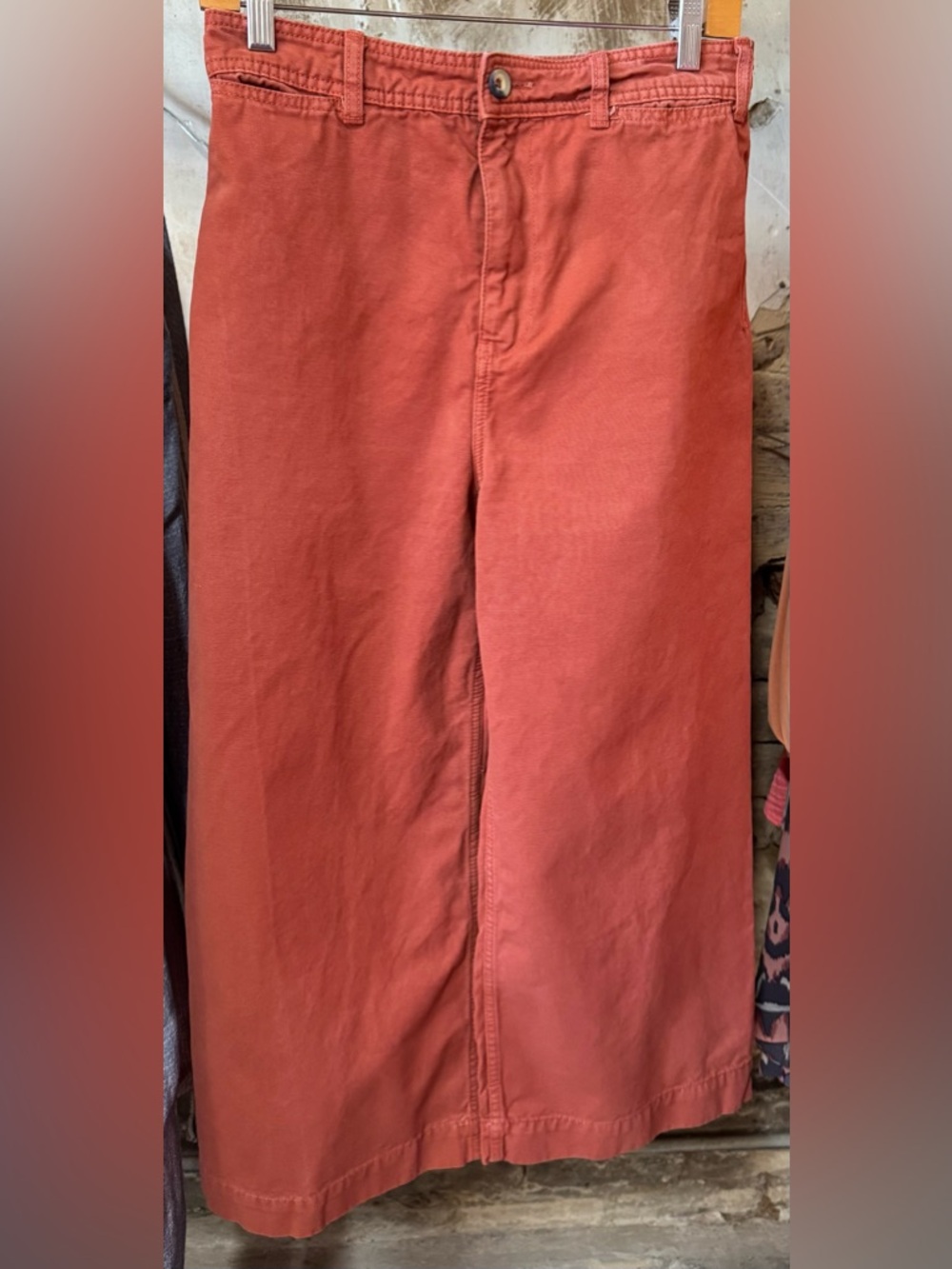 Free People We The Free Rust Wide Leg Cropped‎ Pants Size 29